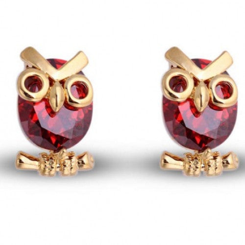 Jewelry Owl Gold Plated Stud Earrings