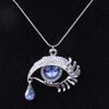 Crystal Teardrop Magic Eye Lashes Necklace