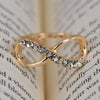 Fashion Jewelry 8 Infinity with Crystal Ring