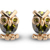 Jewelry Owl Gold Plated Stud Earrings